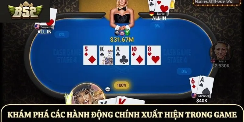 Khám phá các hành động chính xuất hiện trong game